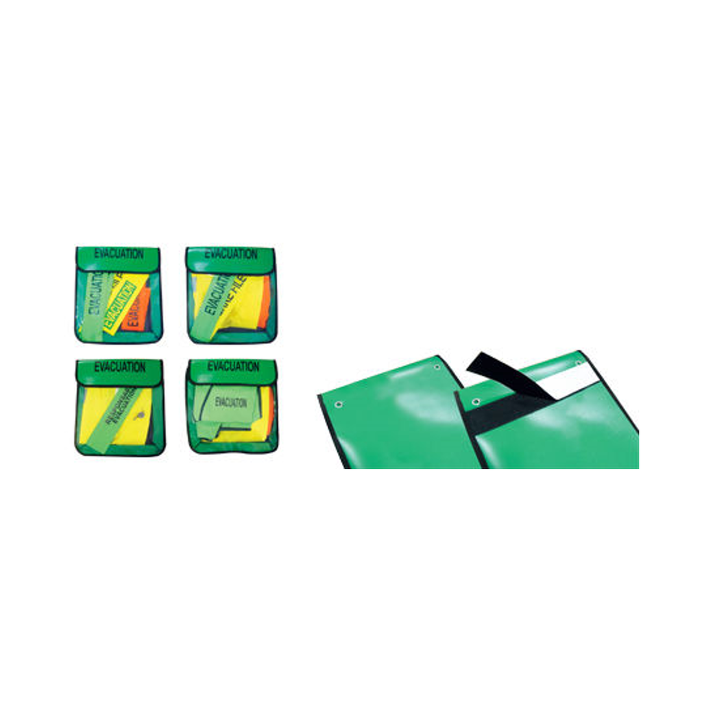 Kit évacuation Avec Brassards - 22 Pièces Guide-file, Serre-file, Responsable - Sacoche Incluse
